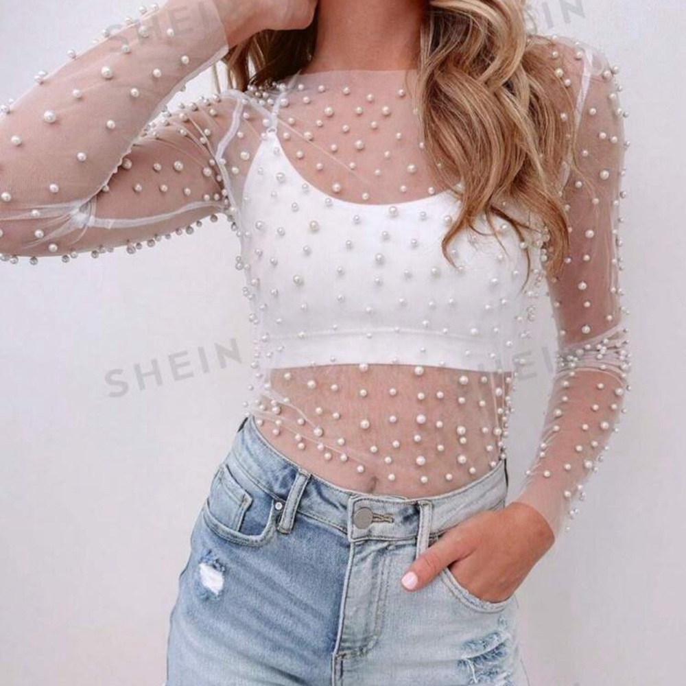 Pearl mesh top